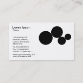 Circle Series - Black on White Visitenkarte (Rückseite)