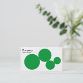 Circle Series - Grass Green on White Visitenkarte (Stehend Vorderseite)