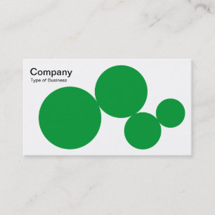 Circle Series - Grass Green on White Visitenkarte