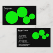 Circle Series - Green on Black Visitenkarte (Vorne/Hinten)