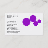 Circle Series - Lila auf Weiß Visitenkarte (Rückseite)