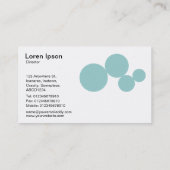 Circle Series - Lt Blue Green on White Visitenkarte (Rückseite)