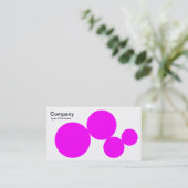 Circle Series - Magenta on White Visitenkarte (Stehend Vorderseite)