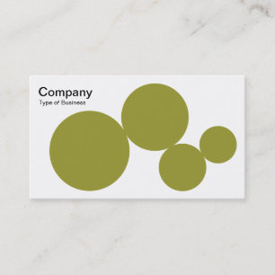 Circle Series - Olive Green on White Visitenkarte