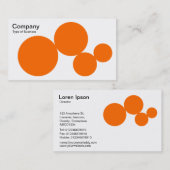 Circle Series - Orange on White Visitenkarte (Vorne/Hinten)