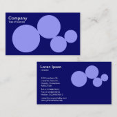Circle Series - Pastel Blue on Dp Navy Visitenkarte (Vorne/Hinten)
