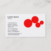 Circle Series - Red on White Visitenkarte (Rückseite)