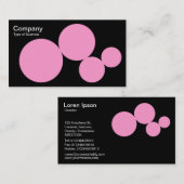 Circle Series - rosa auf schwarz Visitenkarte (Vorne/Hinten)
