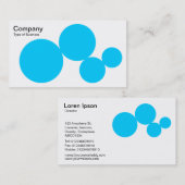Circle Series - Sky Blue on White Visitenkarte (Vorne/Hinten)