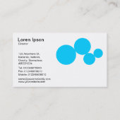 Circle Series - Sky Blue on White Visitenkarte (Rückseite)
