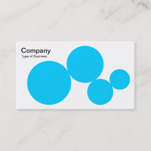 Circle Series - Sky Blue on White Visitenkarte