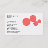 Circle Series - Tropical Pink on White Visitenkarte (Rückseite)