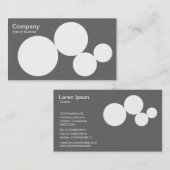 Circle Series - Weiß auf Grau Visitenkarte (Vorne/Hinten)