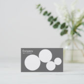 Circle Series - Weiß auf Grau Visitenkarte (Stehend Vorderseite)