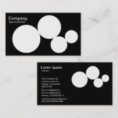Circle Series - White on Black Visitenkarte (Vorne/Hinten)