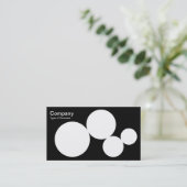Circle Series - White on Black Visitenkarte (Stehend Vorderseite)