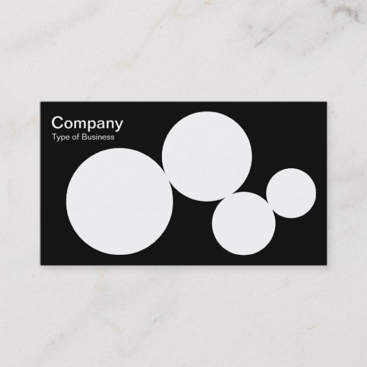 Circle Series - White on Black Visitenkarte (Vorderseite)