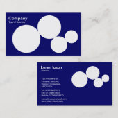 Circle Series - White on Dp Navy Visitenkarte (Vorne/Hinten)