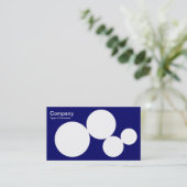 Circle Series - White on Dp Navy Visitenkarte (Stehend Vorderseite)
