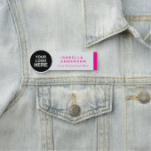 Circle Shaped Custom Business Logo Staff Employee  Namensschild (Beispiel)