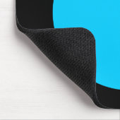 Circle - Sky Blue und Black Mousepad (Ecke)