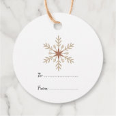 Circle Snowman Christmas Gift Tag - Front & Design Geschenkanhänger (Rückseite)