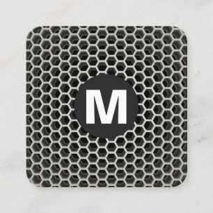 Circle Spot Monogram - Honeycomb Warm Quadratische Visitenkarte