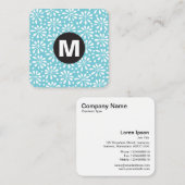 Circle Spot Monogramm - Muster 20818 Quadratische Visitenkarte (Vorne/Hinten)