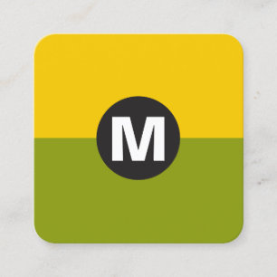 Circle Spot Monogramm - Zwei Ton 02 Quadratische Visitenkarte