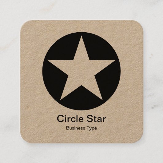 Circle Star - Kraft Quadratische Visitenkarte (Vorderseite)