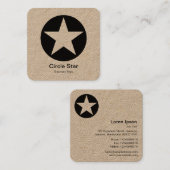 Circle Star - Kraft Quadratische Visitenkarte (Vorne/Hinten)