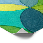 Circle Stars Hand Painted Artist Pattern Print Poster (Ecke)