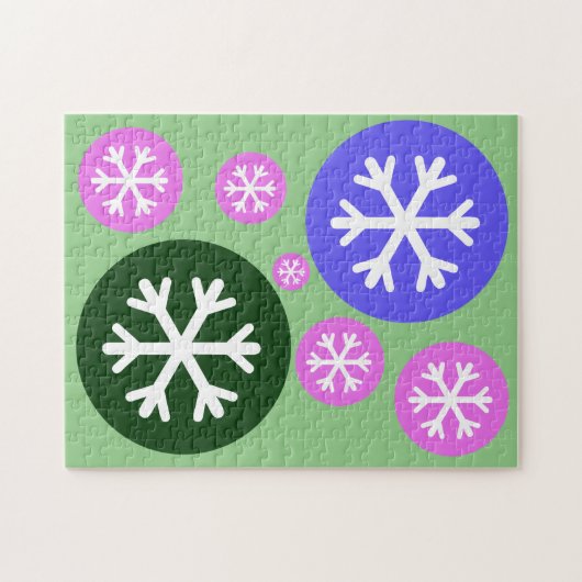 Circle Style Schneeflocken Schneeflocken farbenfro Puzzle (Horizontal)