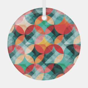 Circle Symphony: Farbenfrohe Abstrakte Vintage Ornament Aus Glas