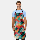Circle Symphony: Farbenfrohe Abstrakte Vintage Schürze (Getragen)