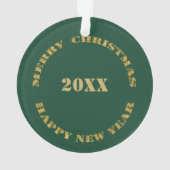 Circle Text Retro Santa Personalisiert Ornament (Rückseite)