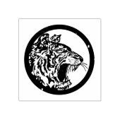 Circle Tiger Head Gummistempel (Prägung)