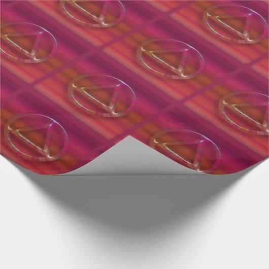 Circle Triangle Recovery Sobriety Wrapping Paper Geschenkpapier (Ecke)