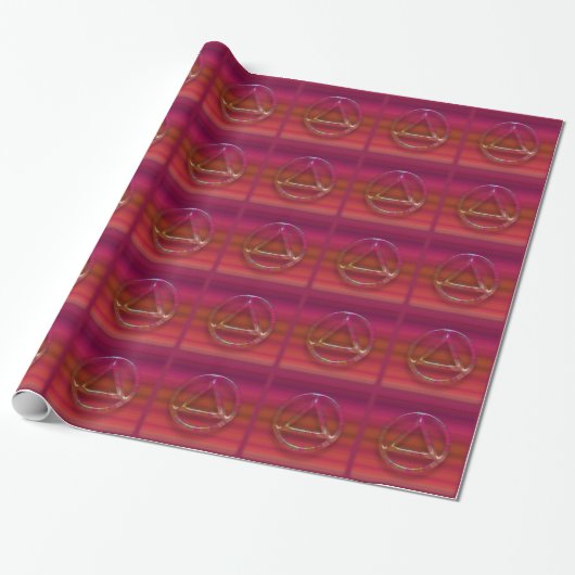 Circle Triangle Recovery Sobriety Wrapping Paper Geschenkpapier (Ungerollt)