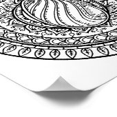 Circle Tribal Doodle 2 Poster (Ecke)