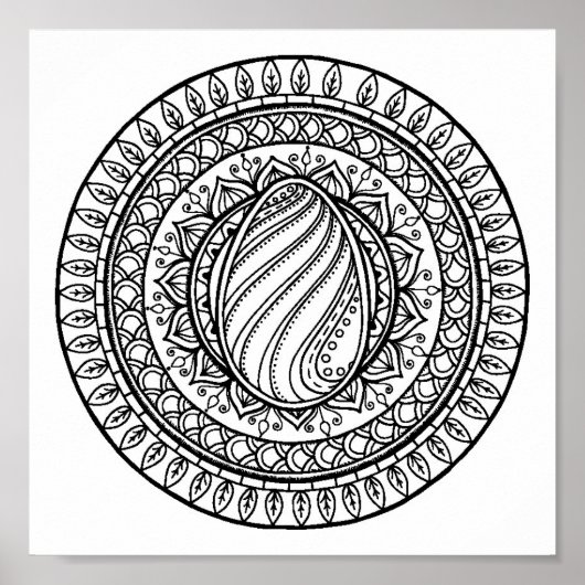 Circle Tribal Doodle 2 Poster (Vorne)