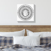 Circle Tribal Doodle 6 Leinwanddruck (Insitu (Schlafzimmer))