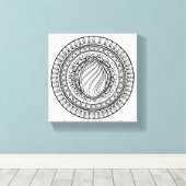 Circle Tribal Doodle 6 Leinwanddruck (Insitu (Holzboden))