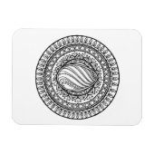 Circle Tribal Doodle Magnet (Horizontal)