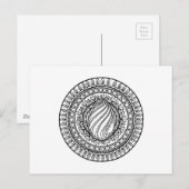 Circle Tribal Doodle Postkarte (Vorne/Hinten)
