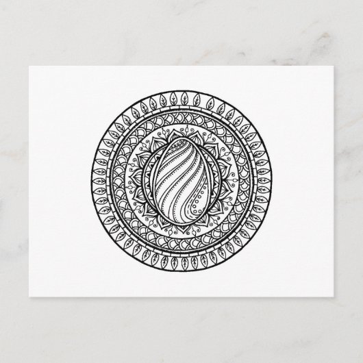 Circle Tribal Doodle Postkarte (Vorderseite)