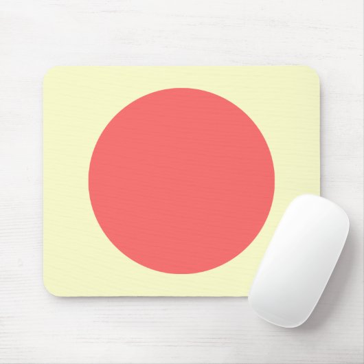 Circle - Tropisch mit blassgelb Mousepad (Mit Mouse)