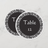 Circle Vintag Black Design - Tischnummern (Vorne/Hinten)