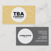 Circle - Wavy - White on Amber efc050 Visitenkarte (Vorne/Hinten)