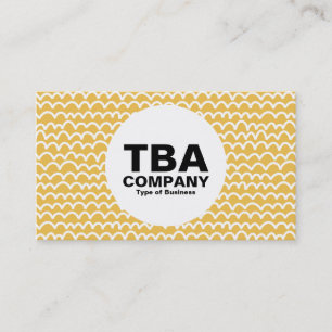 Circle - Wavy - White on Amber efc050 Visitenkarte